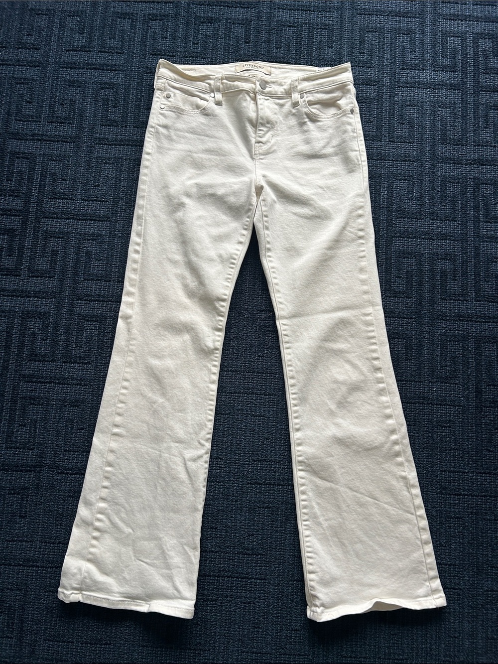 Liverpool Women's White Flare Jeans. Size 6/28